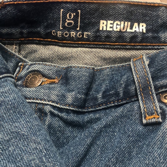 NWT44x30George’s reg fit jeans medium blue 100% Cotton Heavyweight Non-Stretch - Picture 4 of 8